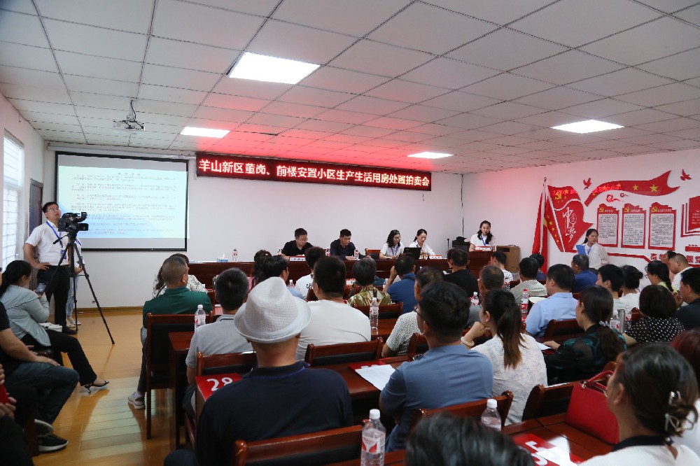 羊山新区董岗，前楼安置小区生产生活用房处置拍卖会拍卖成交价为345.5万元整