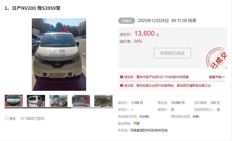 罗山县执法执勤车9辆及一般公务用车1辆、光山县罚没涉案车2辆